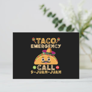Taco-Notruf Lustig Cinco de Mayo Mexikanisch Dankeskarte