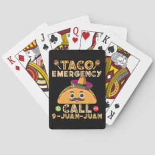 Taco-Notruf Lustiger Cinco de Mayo Mexikanisch Spielkarten
