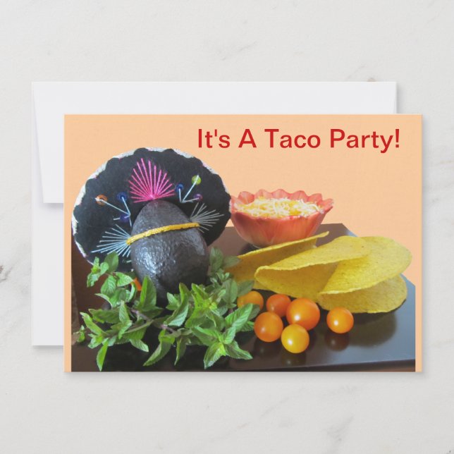Taco-Party Einladung (Vorderseite)