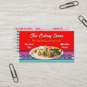 Taco Service Business Card Visitenkarte