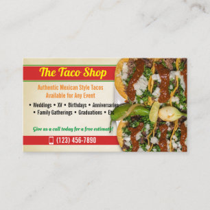 Taco Service Business Cards Visitenkarte