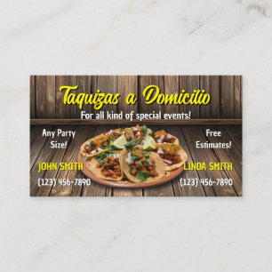 Taco Service Business Cards Visitenkarte