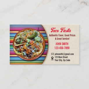 Taco Service Business Cards Visitenkarte