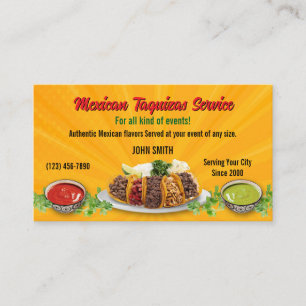 Taco Service Business Cards Visitenkarte