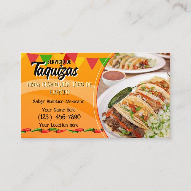 Taco-Service-Geschäftskarten Visitenkarte (Vorderseite)