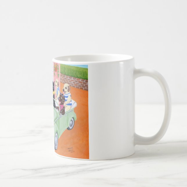 Taco-Spaß Labradors Malerei Kaffeetasse (Rechts)