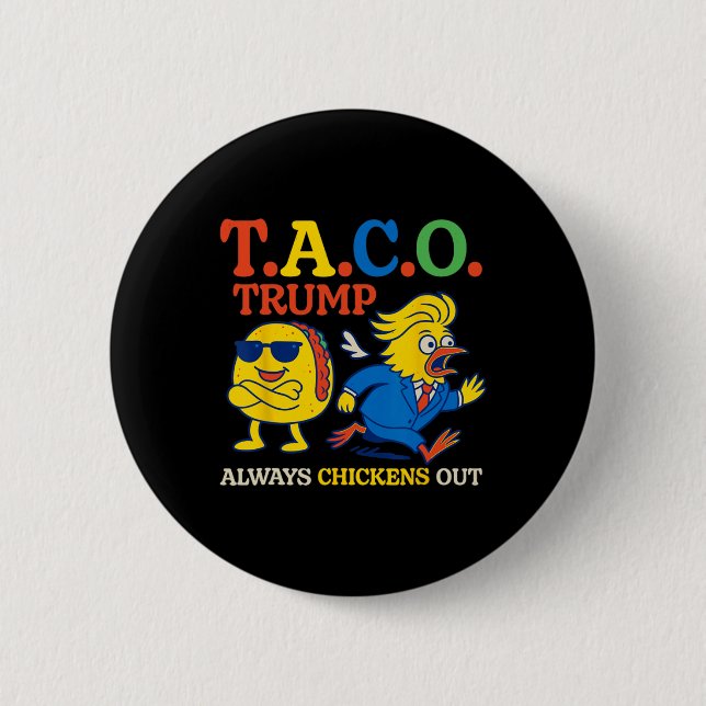 Taco Spaß Trumps verhüllen Taco Amerika Button (Vorderseite)