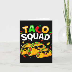 Taco Squad Lustiges Essen für Kinder Jungen Frauen Karte