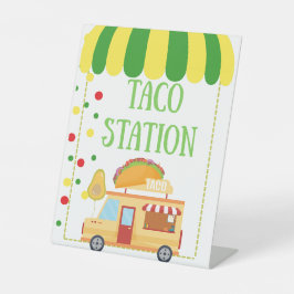 Taco Station Tabletop Food Signage Sockelschild