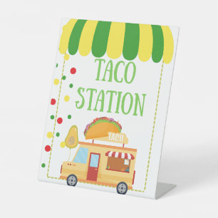 Taco-Station-Tischschild für Lebensmittel Sockelschild