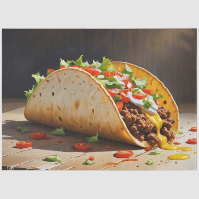 Taco Still Life Decoupage Seidenpapier (Vorderseite)