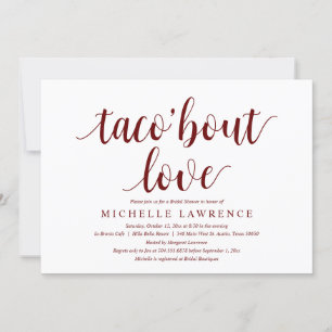 taco sur l'amour, Invitation de douche nuptiale mo