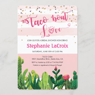 Taco sur l'amour nuptiale de douche Invitation