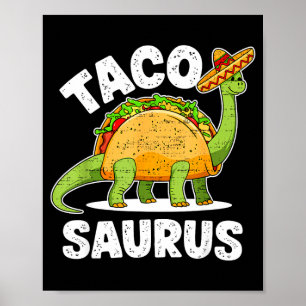 Taco t rex Dinosaurier Dino Cinco de Mayo Jungen Poster
