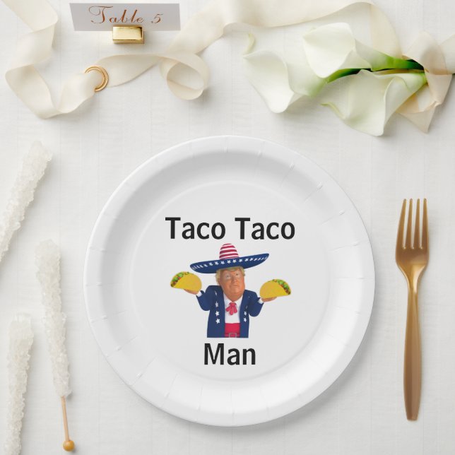 Taco Taco Man Paper Plate Pappteller (Hochzeit)