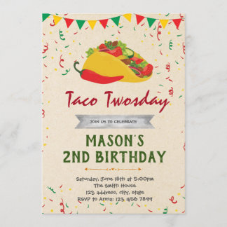 Taco Thema Geburtstagsfeier Einladung