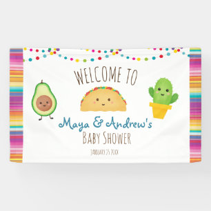 Taco Themed Fiesta Willkommensbanner Farblich und  Banner