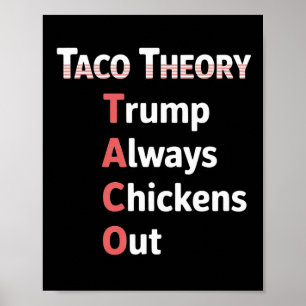 Taco-Theorie Immer Hühnchen-Tacos-Pun  Poster