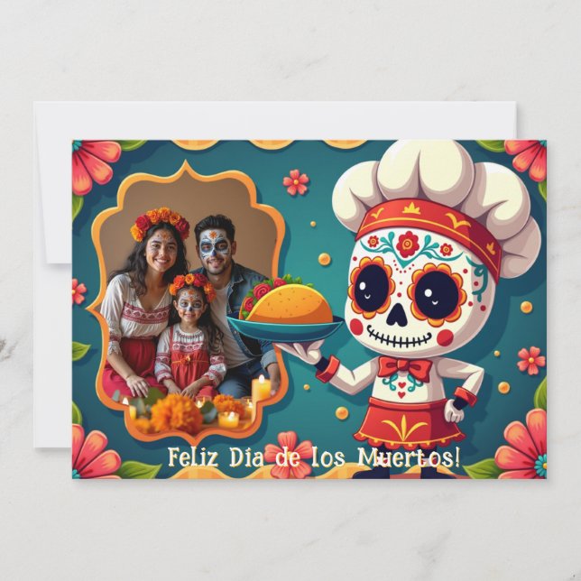 💀 Taco "Til Grabstein Grußkarte Einladung (Vorderseite)