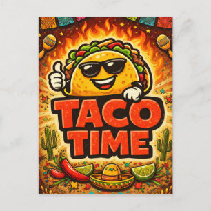 Taco Time - Fiesta Fiasco - Foodie-Freunde Postkarte