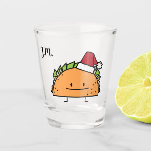 Taco-tragender Schnapsglas