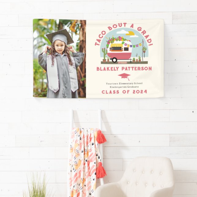 Taco Truck Foto Kinder Abschluss Banner (Insitu)