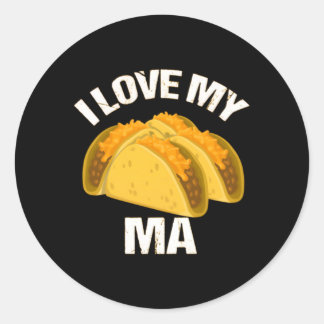 Taco Truck I Liebe Mein Tacom Runder Aufkleber