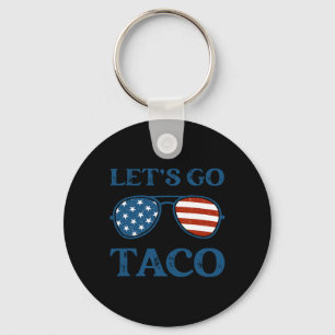Taco Trump 2025 Retro Sungles Funny Let's Go Taco Schlüsselanhänger