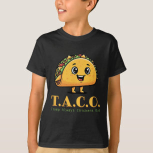 Taco Trump hält immer den lustigen demokratischen T-Shirt