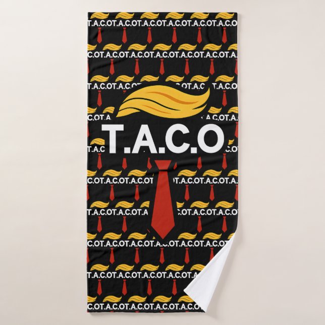 Taco Trump hält immer Hühner aus Badehandtuch (Badehandtuch)