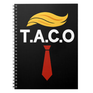 Taco Trump hält immer Hühner aus Notizblock