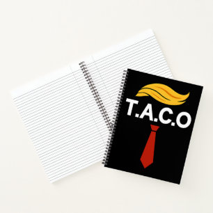 Taco Trump hält immer Hühner aus Notizbuch