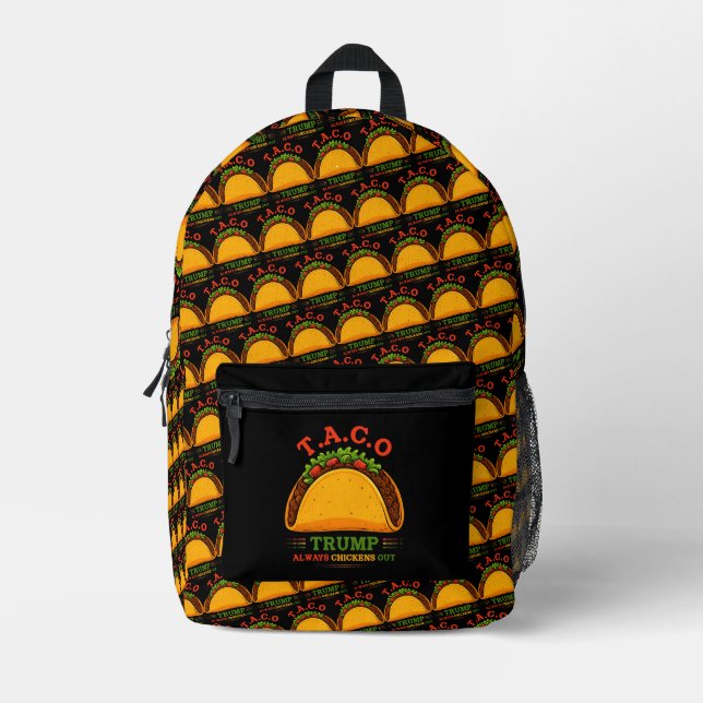 Taco Trump macht immer Spaß Bedruckter Rucksack (Vorderseite)