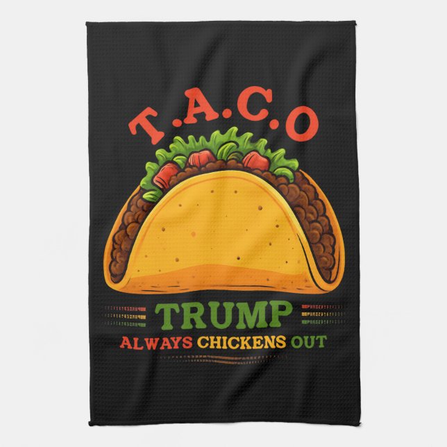 Taco Trump macht immer Spaß Geschirrtuch (Vertikal)