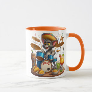 Taco Tunes: Cat Drummer Tasse