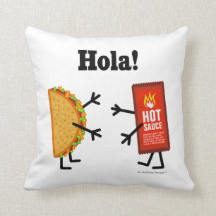 Taco u. scharfe Soße - Hola! Kissen