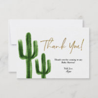 Taco über Baby Cactus Baby Shower Danke Karte