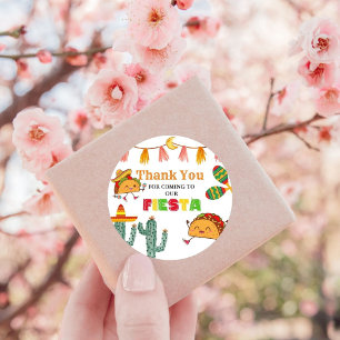 Taco über Baby Mexikanische Babyparty Danke Runder Aufkleber