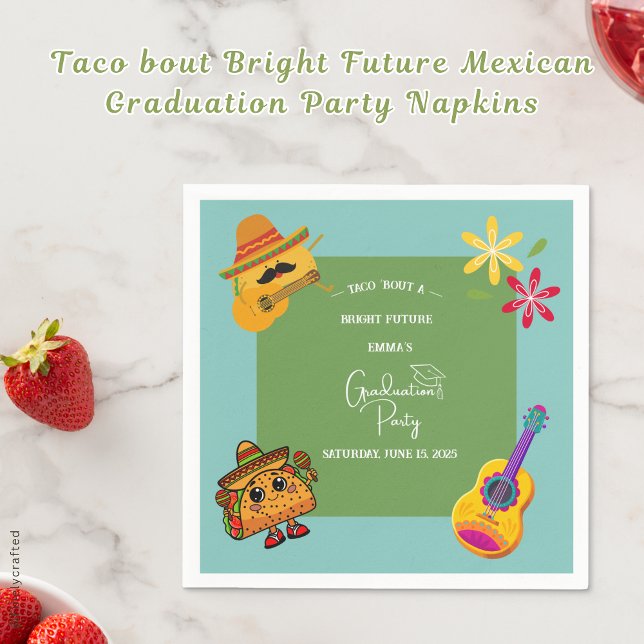 Taco über die Bright Future Mexican Graduation Par Serviette (Von Creator hochgeladen)