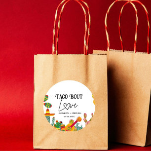 Taco über die Liebe Runder Aufkleber