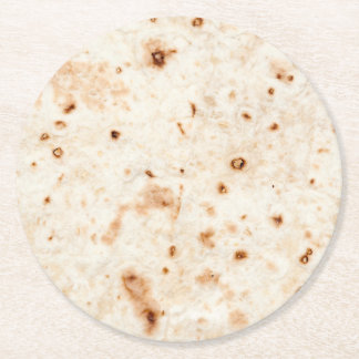 Taco über ein Getränk! Runder Pappuntersetzer