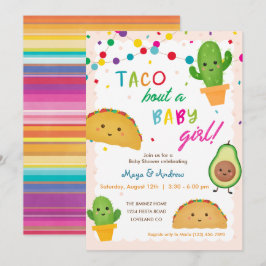 Taco über ein kleines Mädchen - Fiesta Thema Babyd Einladung