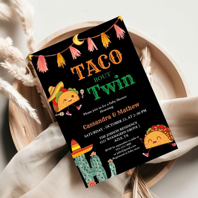 Taco über eine kleine mexikanische Twin Baby Dusch Einladung (Von Creator hochgeladen)