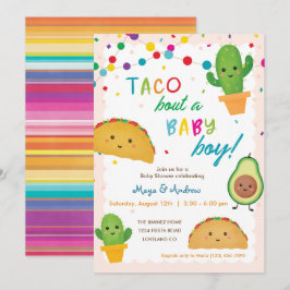 Taco über einen kleinen Jungen - Fiesta Thema Baby Einladung