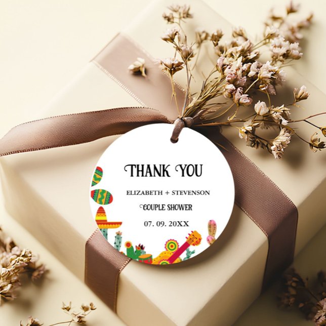 Taco über Liebe Dusche danke Geschenkanhänger (Von Creator hochgeladen)