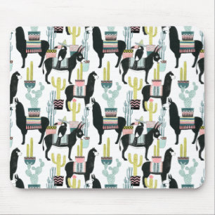Taco über Liebe Lama- und Donkey-Muster Mousepad
