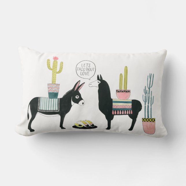 Taco über Liebe Lendenkissen (Vorderseite)