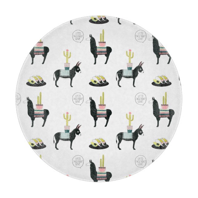 Taco über Liebe Schneidebrett (Vorderseite)