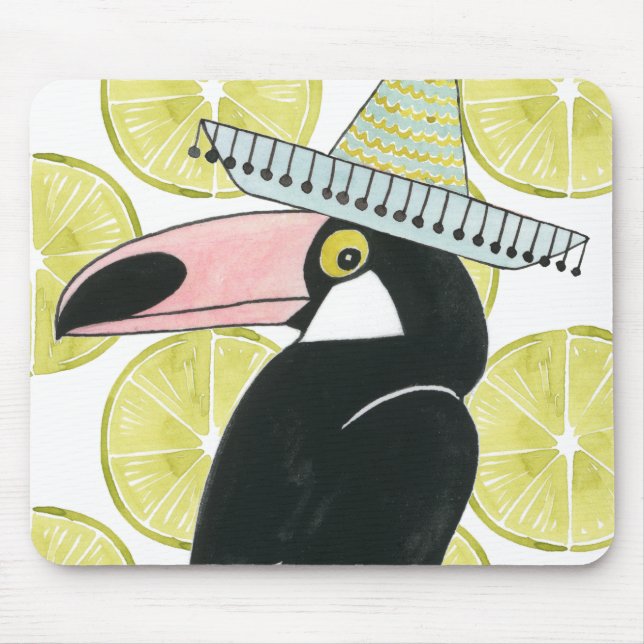 Taco über Liebe | Toucan Sombrero Mousepad (Vorne)