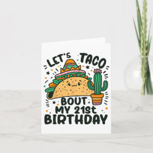 Taco über meinen 21. Geburtstag, Mexikanischer Par Karte